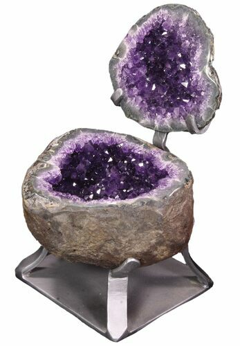Amethyst Jewelry Box Geode On Stand - Gorgeous #94319